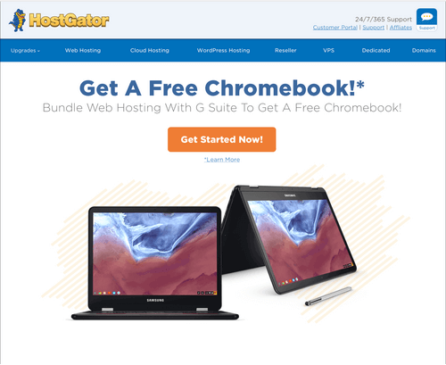 get free chromebook hostgator