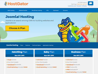 hostgator-joomla-hosting-plans